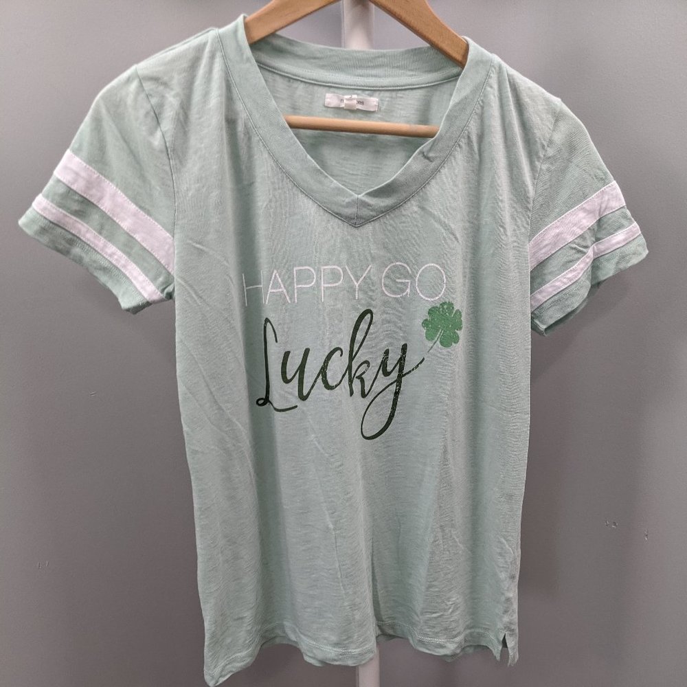 Happy Go Lucky/St Patrick's Day Graphic Tee , S